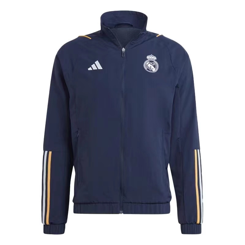 AAA Quality Real Madrid 23/24 Wind Coat - Navy Blue/White